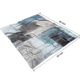 thumbnail image 4 of Decorative Flannel Throw Blanket with Graffiti Art Gray Cyan & Teal Bed Throw Blanket Funny Plush Couch Blanket for Sofa Bedroom Bed All-Season Use 50x60in, 4 of 5