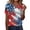 Vermilion, variant on Womens 250th Anniversary Usa Shirt Stars Striped American Flag Print Button Down V Neck Patriotic Tees for Celebrate 250th Anniversary Of America