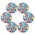 thumbnail image 3 of 15.4inch Round Placemats, DIY Printing Design, Suitable for Kitchen, Table Party Decoration Colorful Fruit and Vegetable Shapes, 3 of 7