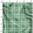 thumbnail image 2 of Soimoi Check Printed, Cotton Satin Spandex, Sewing Fabric by The Yard 54 Inch Wide, Decorative Fabric for Dresses and Home Accents, Green, 2 of 6