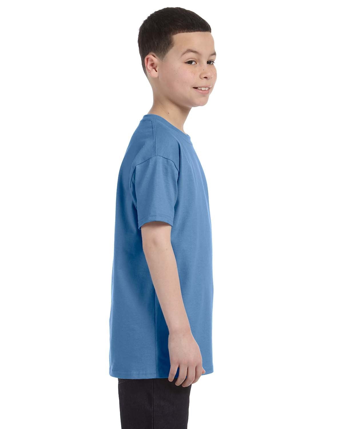 Hanes Youth Tagless T-Shirt - 6.1 Oz. Preshrunk Cotton Jersey, Ribbed Crewneck (Multiple Colors & Sizes)