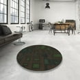 thumbnail image 3 of Ahgly Company Indoor Round Patterned Black Novelty Area Rugs, 8' Round, 3 of 6