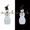 thumbnail image 5 of Alpine Corporation 64" x 19" x 90" Mesh Snowman Holiday Decoration with LED Lights, White, 5 of 13