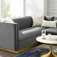 thumbnail image 4 of Modway Sanguine 3 Piece Performance Velvet Sectional Sofa Set in Gray, 4 of 8