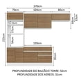 thumbnail image 3 of Cocina Integral Completa Madesa Glamy 270cm Blanco/Marrón, 3 of 8