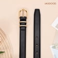 thumbnail image 6 of JASGOOD 2 Pack Belts for Women Fashion Skinny Leather Belt with Gold Buckle, 6 of 9