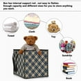 thumbnail image 5 of Home Organizer Foldable Fabric Storage Bin With Handle Vintage Plaid, 5 of 7