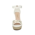 thumbnail image 6 of BLISSFUL STEP Women's Ankle Strap Platform Espadrilles Wedge Heel Sandals Green 5.5, 6 of 7