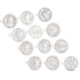 thumbnail image 3 of Pendentif Collier, 12 Pcs/ensemble Pendentif Signe du Zodiaque en Acier Inoxydable Pendentif Collier DIY Conçu pour l'Avenir, 3 of 14