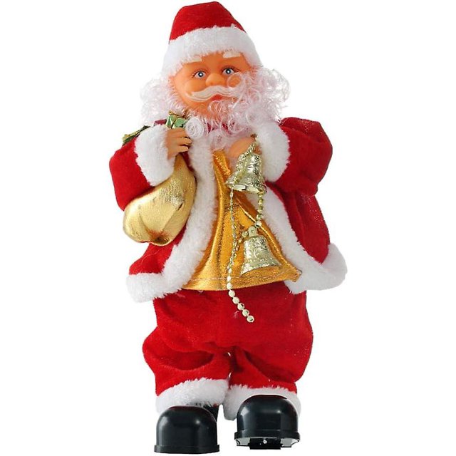 Papá Noel, bailando y cantando Papá Noel, muñeco musical con pilas, juguete de Papá Noel relleno sin batería"
