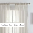 thumbnail image 3 of THD Zoey Faux Linen Textured Semi Sheer Window Rod Pocket Thick Curtains Drapery Panels, 2 Panels, 3 of 9