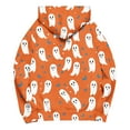 thumbnail image 4 of Moxiu Halloween Ghost Sweaters for Women Spooky Season Hoodie Cute Ghost Graphic Sweatshirts Funny Long Sleeve Hoodies Orange,S, 4 of 5