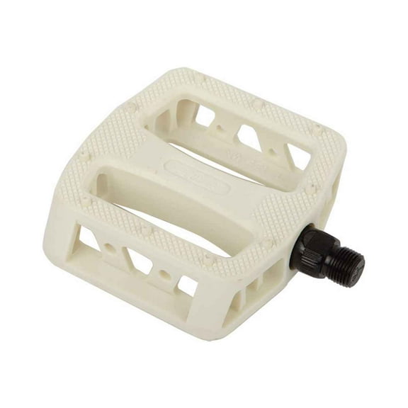 SE Bikes 12 O-Clock Platform Pedals 9/16" Chomoly Axle Nylon Molded Pins White