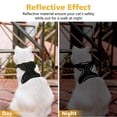 thumbnail image 4 of Cat Harness and Leash Set, Escape Proof Safe Adjustable Kitten Vest Harnesses for Walking, Easy Control Soft Breathable Mesh Jacket with Reflective Strips for Cats,Dark Blue S, 4 of 9