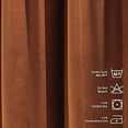 thumbnail image 4 of 3S Brother's Extra Long Solid Luxury Matte Velvet Soft Curtain Orange Single Panel Hanging Back Tap & Rod Pocket Home Décor 5-25 Feet Custom Made Curtains -Made in Turkey Each(52"x264"), 4 of 7