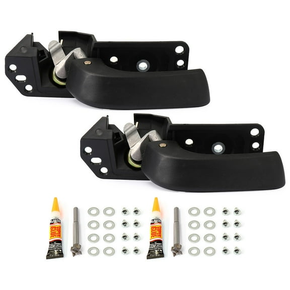 ECCPP Door Handles Interior Inside Passenger Right Side for 2007-2013 for Chevy Silverado for GMC Sierra 1500 Black(2pcs)