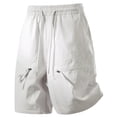 thumbnail image 5 of vigerkar Women's Lightweight Hiking Cargo Shorts Quick Dry Athletic Shorts Camping Travel Golf Zipper Pockets Water Resistant (Light Gray, XL), 5 of 9