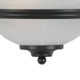 thumbnail image 6 of Da Vinci 1 Light Bronze Half Moon Wall Sconce White Glass, 6 of 8