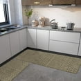 thumbnail image 2 of Boho Kitchen Mat Set of 2,Modern Farmhouse Kitchen Rugs and Mats Non Skid Washable,Moroccan Boho Runner Rugs with Rubber Backing for Kitchen Decor Accessories (Khaki/Charcoal 17"x47"+17"x30"), 2 of 5