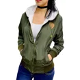 thumbnail image 2 of Chamarra Bomber Afelpada Forro En Peluche Suave Calientita, 2 of 8