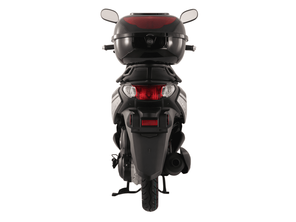 TrailMaster Flash 50 Scooter / Moped, 49.6cc 4-Stroke Engine, Electric & Kick Start, Locking Trunk, Top Speed 25 MPH (Black)