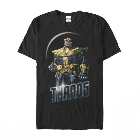 Men's Marvel Thanos Moon  Graphic Tee Black Large