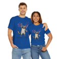 thumbnail image 2 of Feral but Free 4th of July USA Unisex Heavy Cotton Tee-KHJUL4505-Royal-XL, 2 of 3