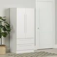 thumbnail image 1 of Armoire penderie avec portes et tiroir, fini Blanc solide, collection Acapella de Meubles South Shore, 1 of 13