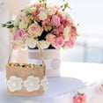 thumbnail image 5 of GETAJGHSD 4Pcs Banquet Storage Basket Khaki Linen Burlap Candy Holder Portable Wedding Decor, 5 of 5