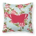 thumbnail image 2 of Carolines Treasures Butterfly Shabby Chic Roses Decorative Outdoor Pillow, 2 of 2