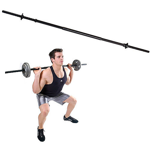 Workout Barbell Bar,U`King 120cm Olympic barbell,Strength Training Bar 1 inch Ø Straight Weight Bar for Training Fitness Exercise