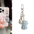 thumbnail image 2 of Soft Elephant Keyring Sturdy Flocking Surfaces Portable Keychain for Everyday Use Multicolor, 2 of 4