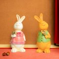 thumbnail image 2 of Paokuoon Rabbit Ornament Rabbit Ornament Realistic Synthetic Resin Couple Bunny Office Figurine, 2 of 7