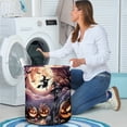 thumbnail image 4 of Spooky Halloween Night Witch Great Dane Glowing Pumpkins Foldable Laundry Basket Danes Dog Lover Gifts Organizer Storage with Handles - 12015, 4 of 5