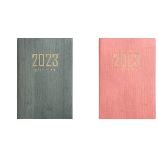 2 uds portátil A5 diario cuaderno , objetivos hábitos seguimiento académico diario negocios cuaderno diario A5 plan diario 2023 negruzco Yotijar almohadillas para escribir cuadernos