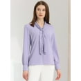 thumbnail image 2 of DARING DIVA Work Office Blouse Pleated Top Shirt S Light Purple, 2 of 6