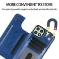 thumbnail image 5 of Wallet Case for Samsung Galaxy A42 5G with Card Holder, Back Folio Flip Premium PU Leather Kickstand Card Slots Case, Double Strong Magnetic Clasp Durable Shockproof Phone Case,Darkblue, 5 of 8