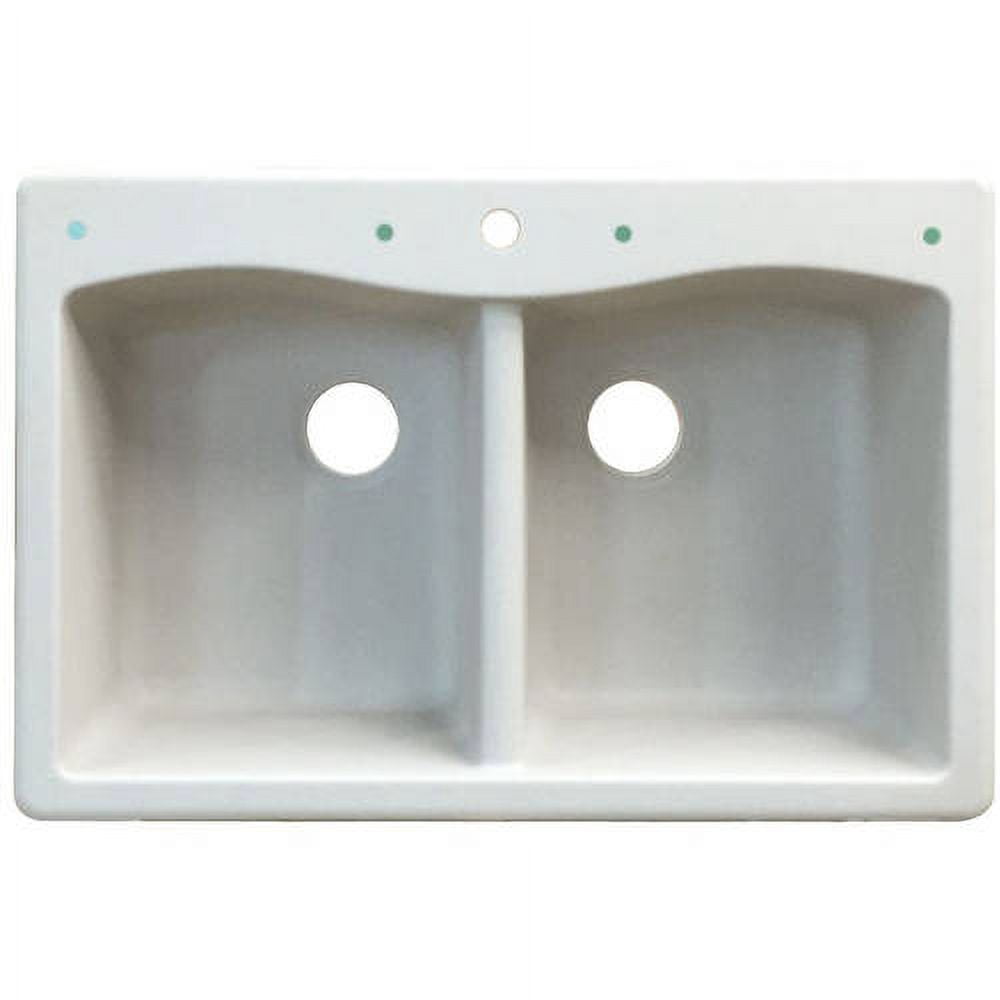 Transolid 33" x 22" Top Mount Aversa Granite Kitchen Sink, Available in Various Colors