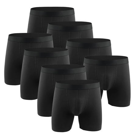 

YAZI Men s Underwear Soft Bamboo Boxer Briefs Stretch Trunks Pack