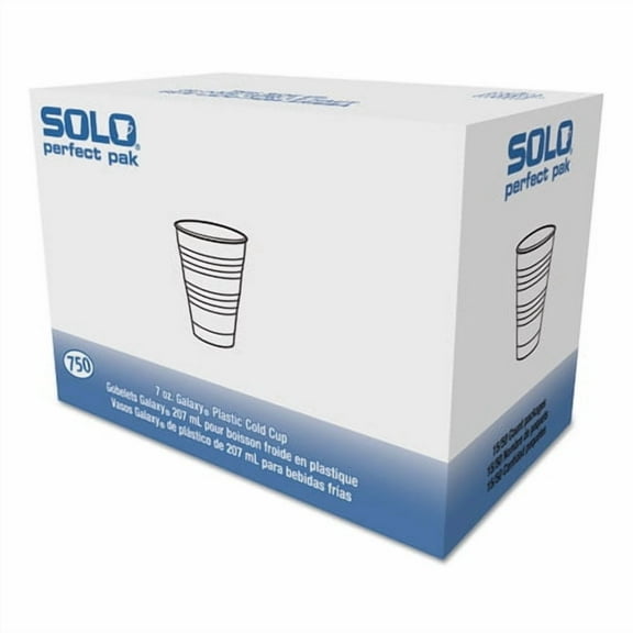Conex Galaxy Polystyrene Plastic Cold Cups, 7 Oz, Clear, 100/pack | Bundle of 2 Packs