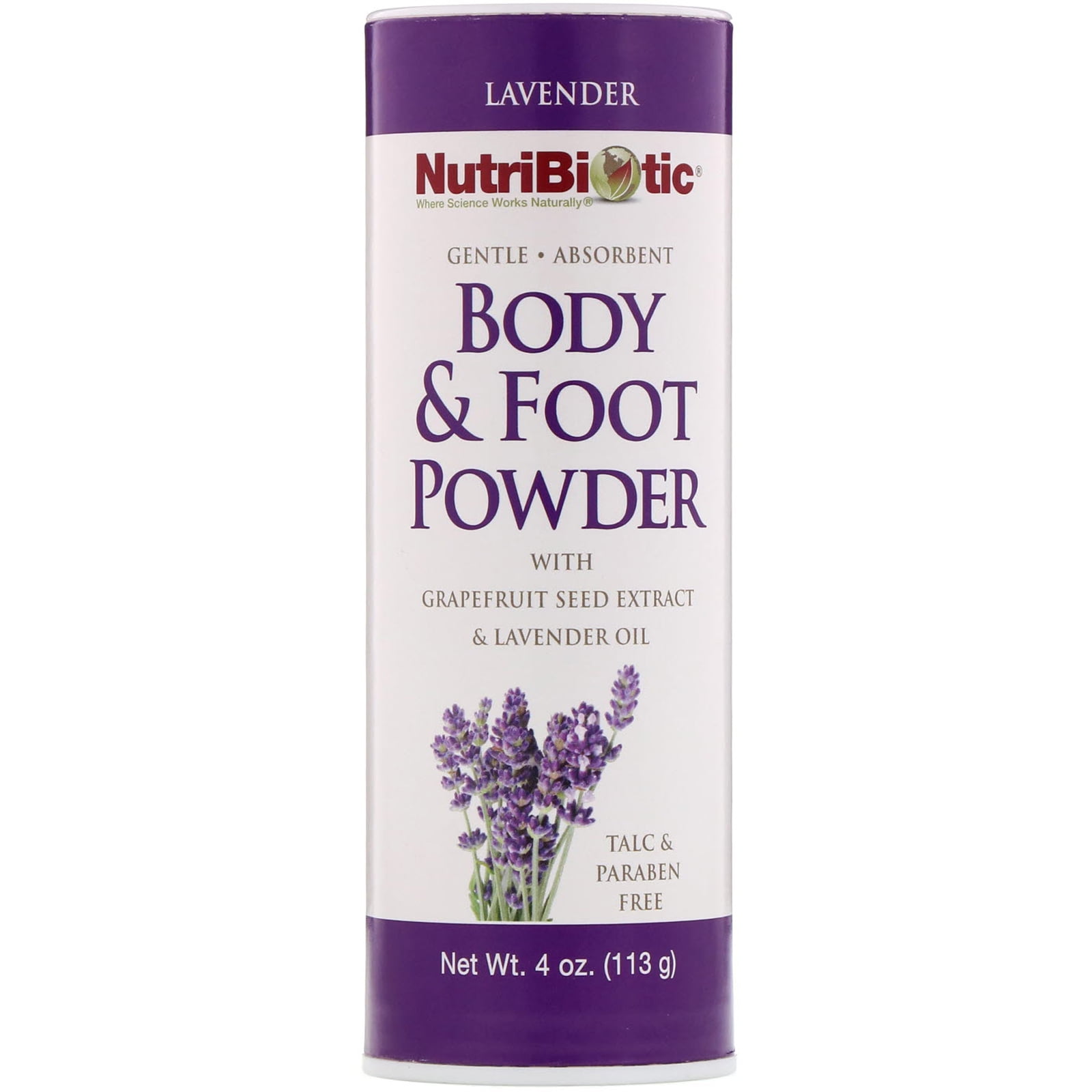 NutriBiotic Body & Foot Powder with Grapefruit Seed Extract & Lavender