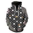 thumbnail image 1 of Sudadera con capucha y cremallera para hombre, diseño abstracto de hojas de plantas, estilo hip hop, ropa de calle de primavera, chaquetas de gran tamaño con capucha para adolescentes., 1 of 6