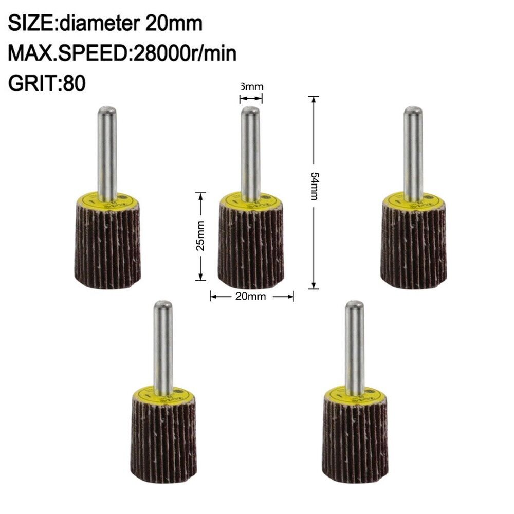 5 Pcs Drill Flap Wheel Sander 1640mm Flapper Sanding Grinding 80 Grit AU