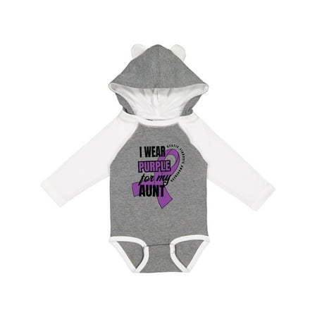 

Inktastic I Wear Purple For My Aunt Cystic Fibrosis Awareness Gift Baby Boy or Baby Girl Long Sleeve Bodysuit