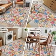 thumbnail image 5 of Kitchen Mats for Floor 3x5 Ft, Boho Pink Flowers Non Slip Area Rugs for Kitchen Bedroom Entryway, Colorful Floral Spring Vintage Botanical Washable Carpet Runner Rug Floor Mats for Bedroom, 5 of 8