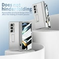 thumbnail image 3 of TECH CIRCLE Rugged Case for Samsung Galaxy Z Fold 5 Built-in [Kickstand] [S Pen Holder] [Screen Protector] [Hinge Protection], Heavy Duty Shockproof Protective Cover for Galaxy Z Fold 5 7.6",Silver, 3 of 7