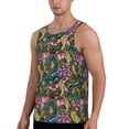 thumbnail image 2 of Fotbe Snake And Flower Pattern Men's Quick Dry Workout Tank Top Gym Muscle Tee Fitness Bodybuilding Sleeveless T Shirt Breathable Workout Shirt-3X-Large, 2 of 9