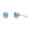 Aqua Blue, variant on 14K White Gold Round Emerald Stud Earrings - 4mm - May Birthstone Christmas Gift