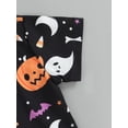 thumbnail image 6 of Qiylii Kids Boys Halloween Shorts Outfits Set, Short Sleeve Ghost/Pumpkin Print Shirt + Elastic Waist Shorts + Bowtie,9M-5Years, 6 of 9