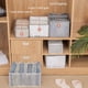 thumbnail image 5 of Caja de almacenamiento de ropa interior plegable, organizador translúcido de 4 piezas para cajón de bragas, sujetador, bolsa de malla transpirable para armario, 5 of 5